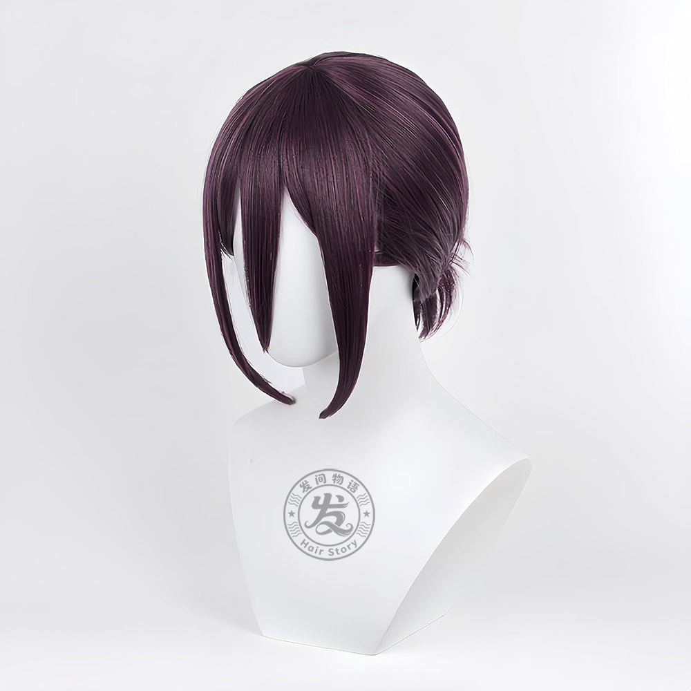 Anime Inspired Black Short Bob Cosplay Wig Straight Cut with Bangs Natural Style Heat Resistant Synthetic Hair for Costume Party