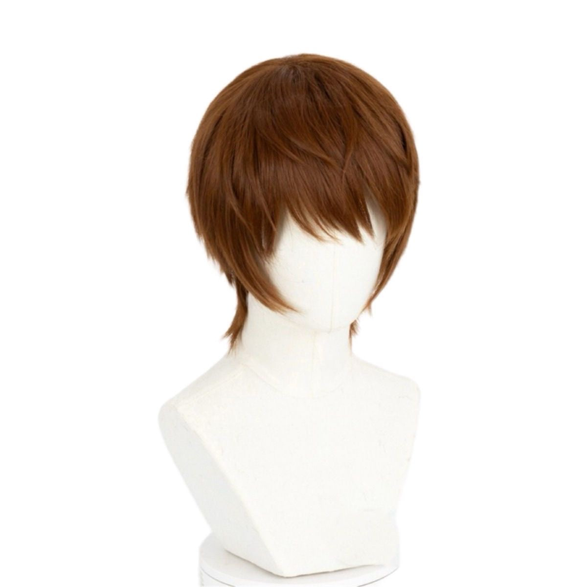 Anime Inspired Brown Short Wig Natural Style Cosplay Wig for Costume Party