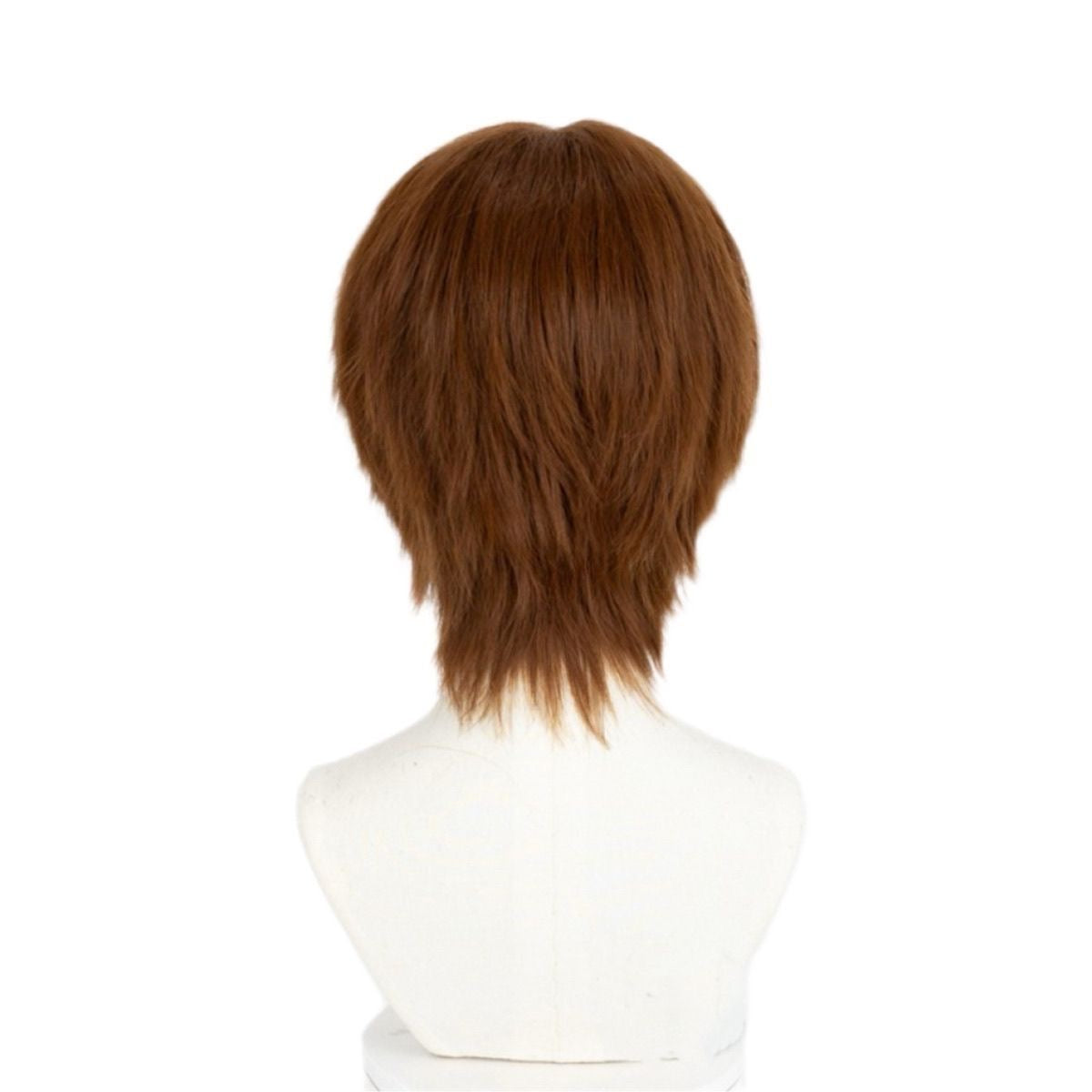 Anime Inspired Brown Short Wig Natural Style Cosplay Wig for Costume Party