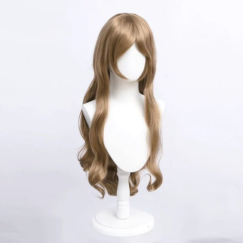 Identity V Little Girl Cosplay Wig – Rolling Companion Coffee Gold Long Curly Anime Wig with Bangs