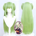 Ren Wanhua Congyu Cosplay Wig – Long Straight Hair with Detachable Twin Ponytails & Rose Net