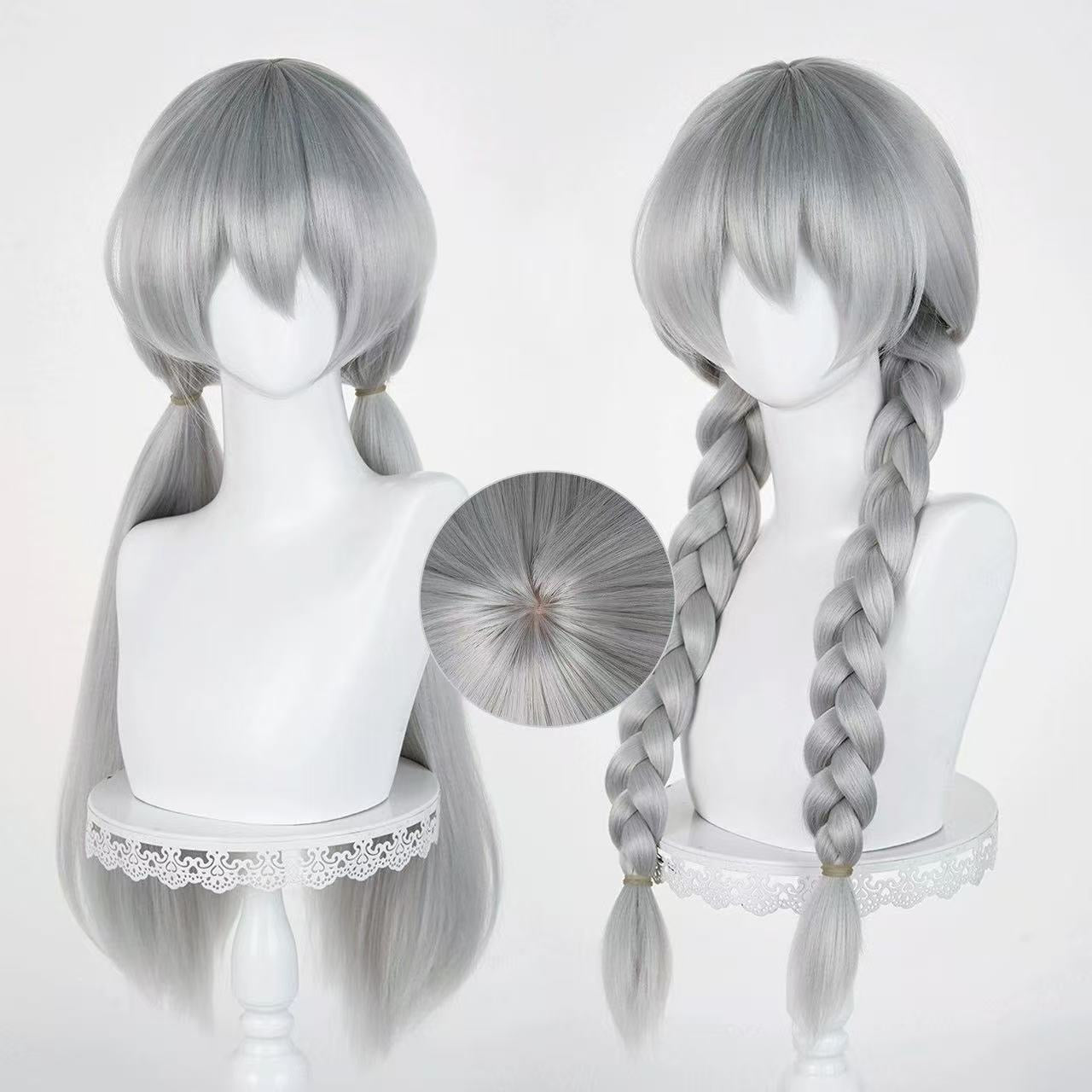 Zootopia Judy Hopps Cosplay Wig – Silver Gray Long Straight Lace Front Wig with Natural Hairline