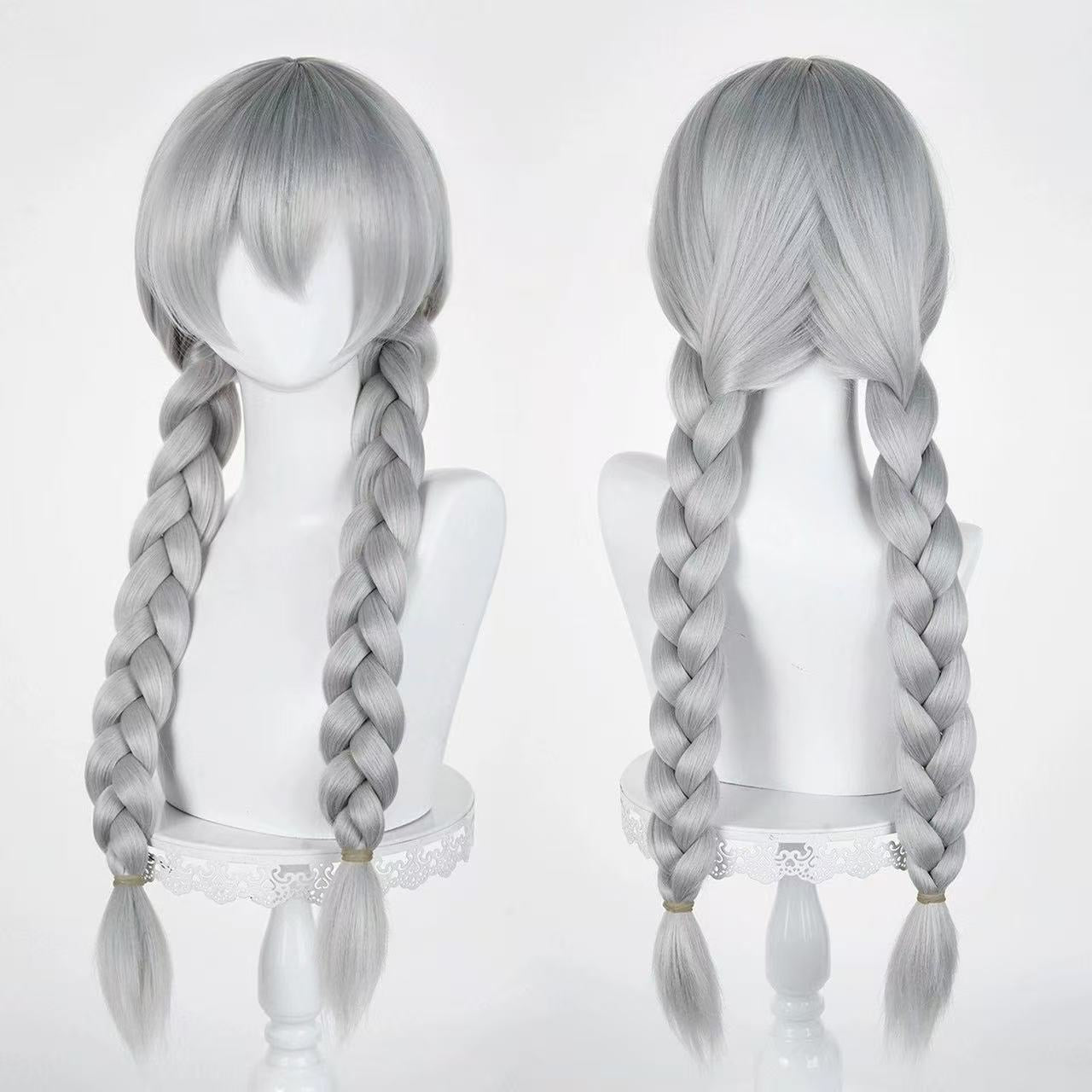 Zootopia Judy Hopps Cosplay Wig – Silver Gray Long Straight Lace Front Wig with Natural Hairline