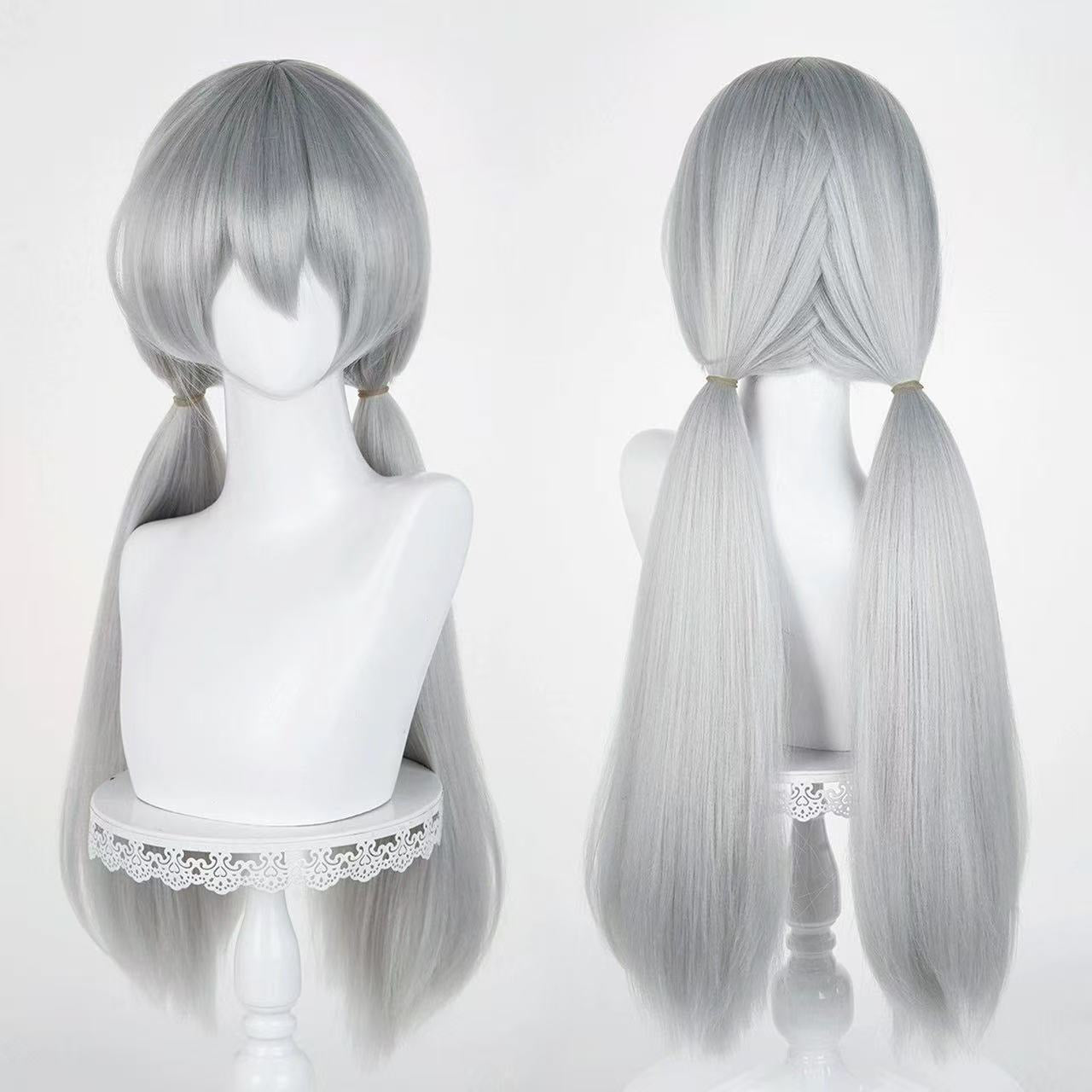 Zootopia Judy Hopps Cosplay Wig – Silver Gray Long Straight Lace Front Wig with Natural Hairline