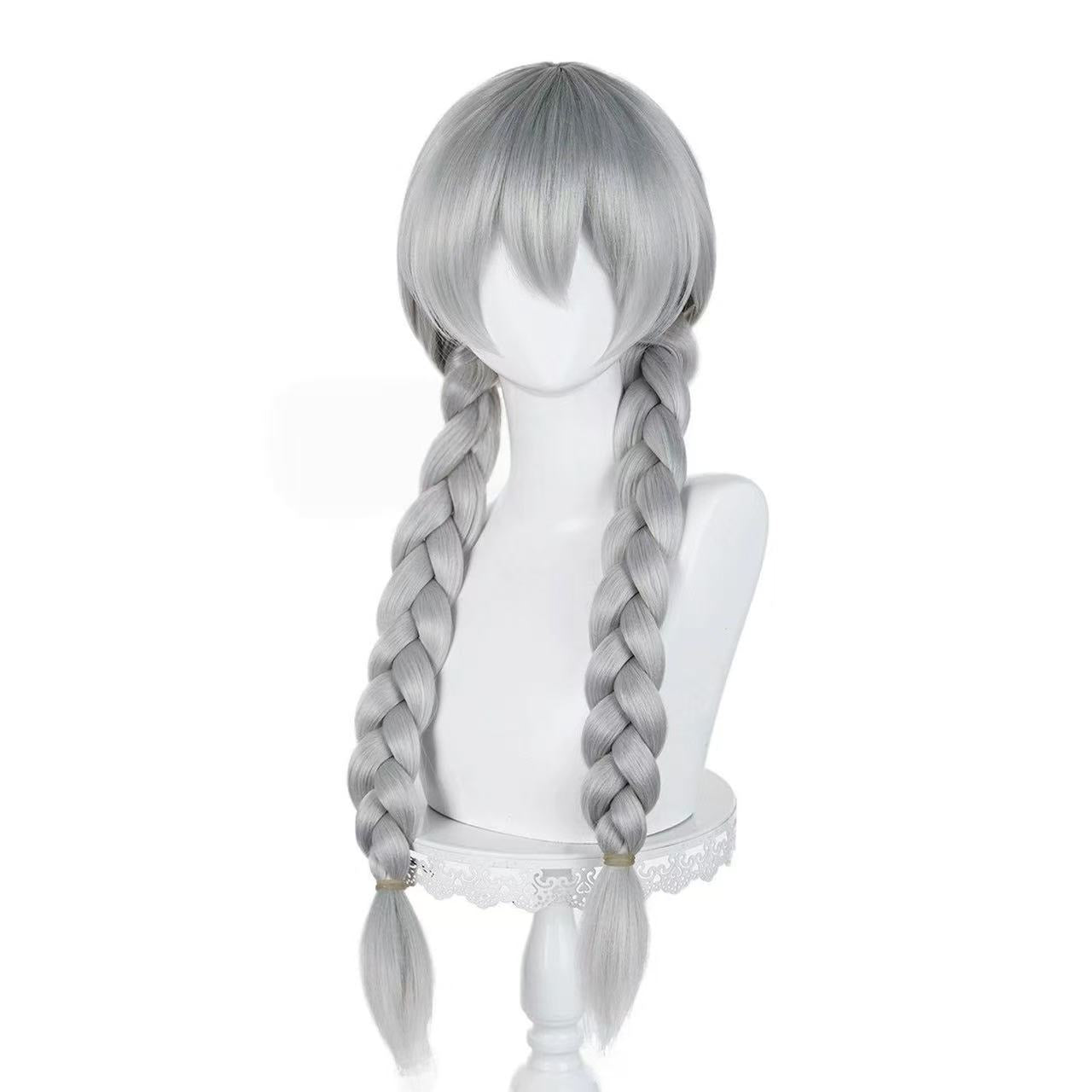 Zootopia Judy Hopps Cosplay Wig – Silver Gray Long Straight Lace Front Wig with Natural Hairline