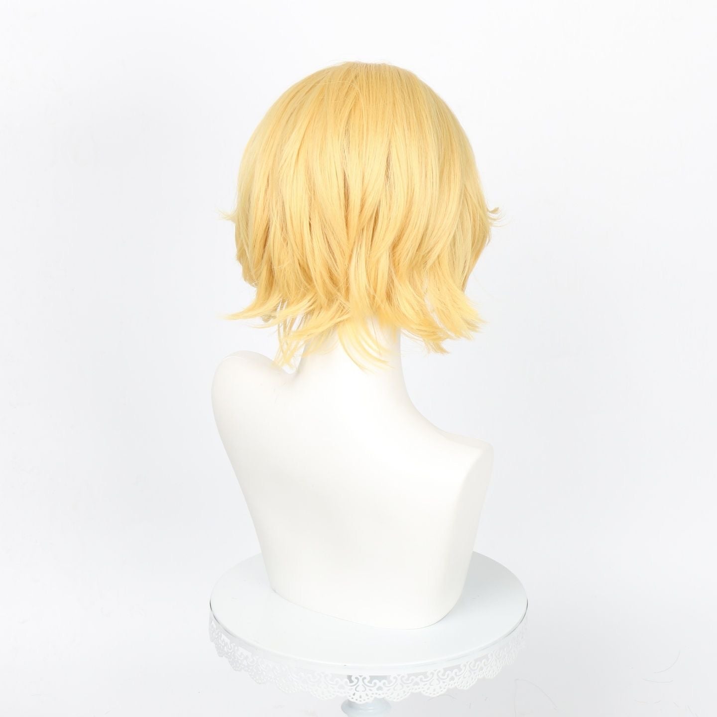 Anime Inspired Long Blonde Middle Part Cosplay Wig Natural Straight Style Heat Resistant Synthetic Hair for Halloween Party Photography