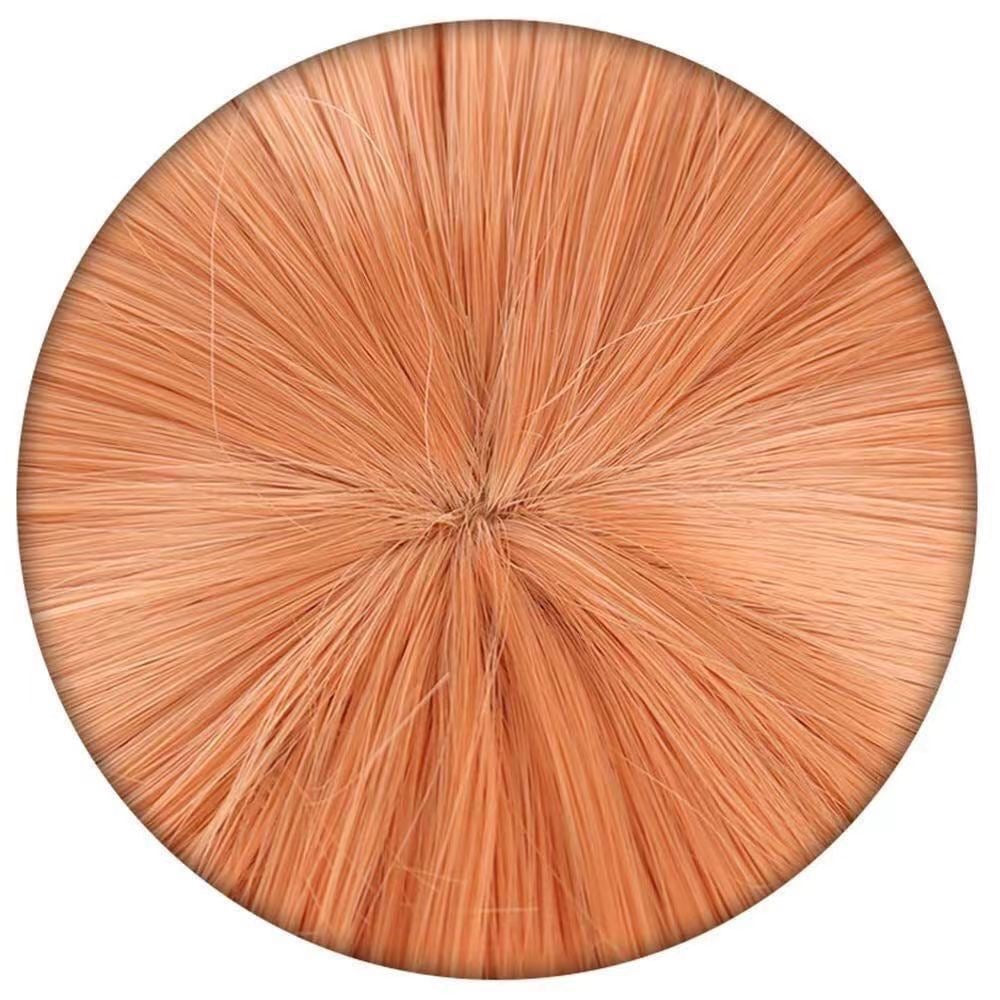 Anime Inspired Long Blonde Layered Cosplay Wig Natural Straight Style with Bangs Heat Resistant Synthetic Hair for Women Girls Costume Party